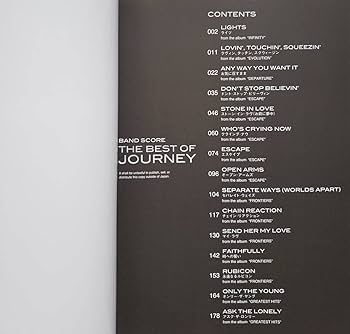 Amazon.co.jp: THE BEST OF JOURNEY バンドスコア 15曲 ベスト